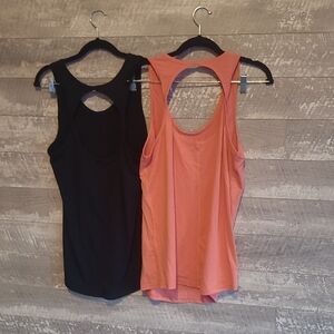 ZYIA Black and Coral Tank Tops